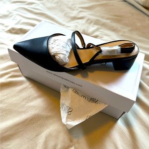 Black kitten / sling back heels